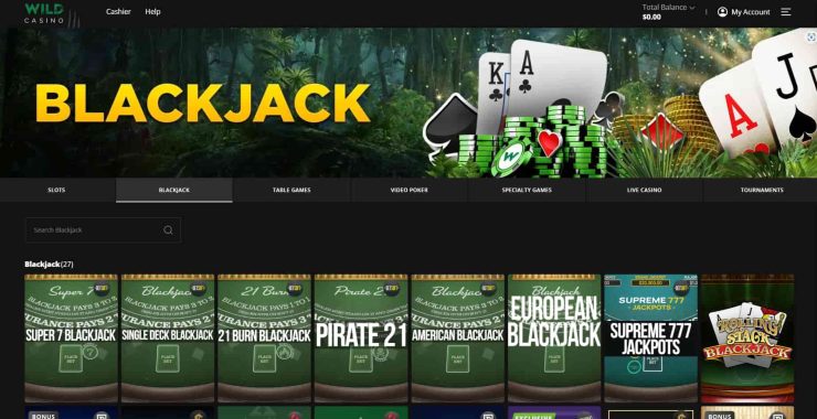Online Blackjack Wild Casino
