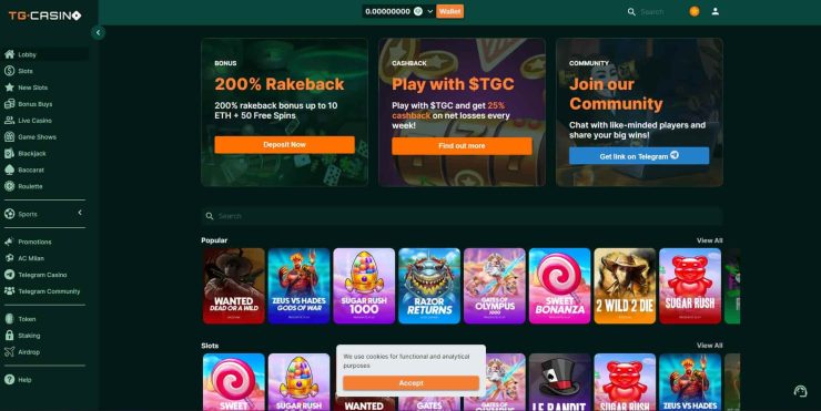 TG Casino crypto