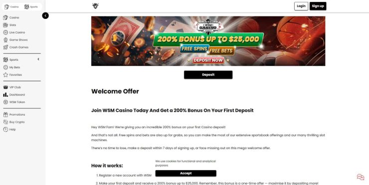 WSM crypto casino