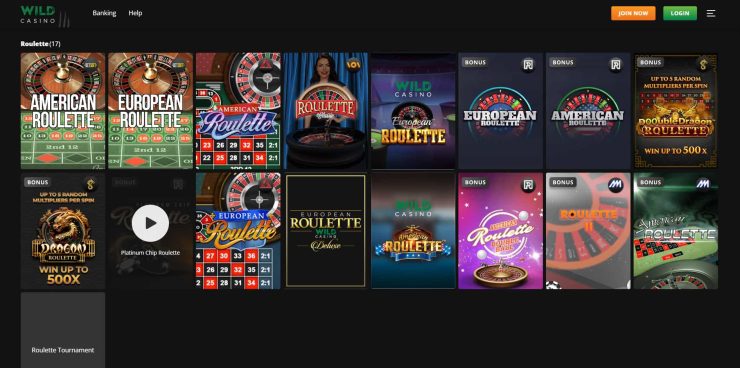 Wild Casino Online Roulette
