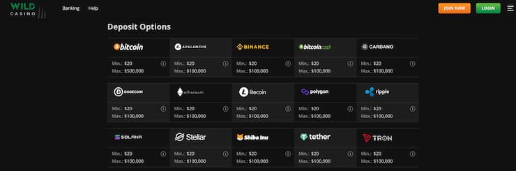rapid withdrawal options at wild casino