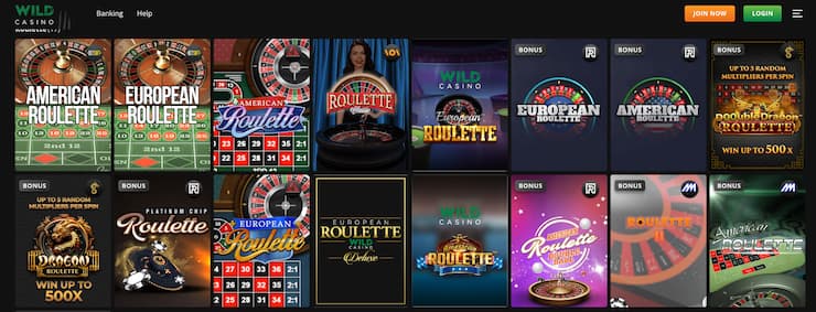 wild casino - roulette games