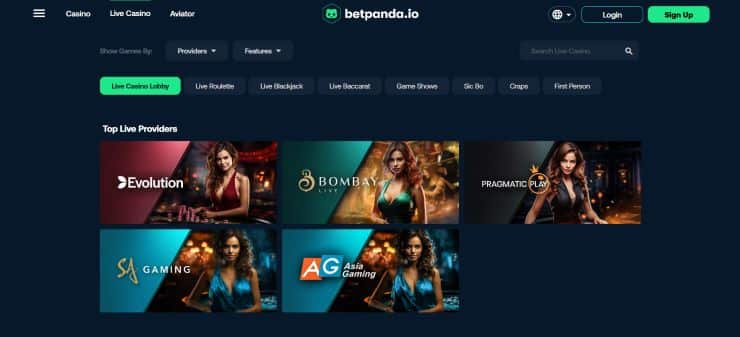 Betpanda Live Casino Games