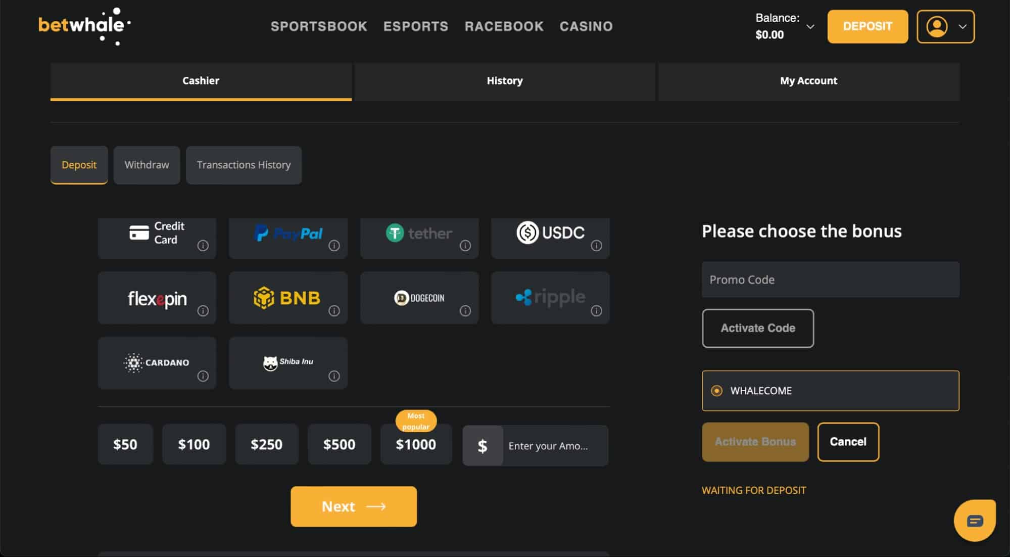 Make A Deposit