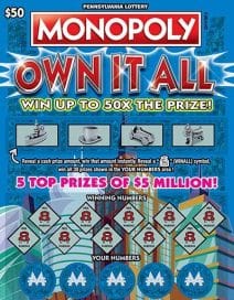 M Winning Lottery Ticket Sold at Hollywood Casino at the Meadows in Pennsylvania