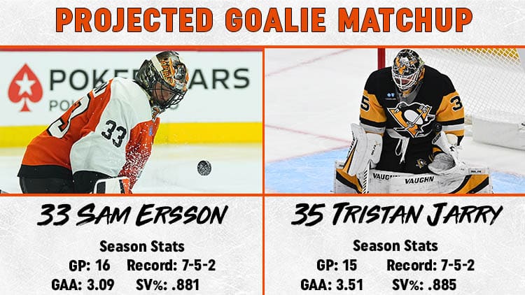 Flyers Penguins Goalie Matchup