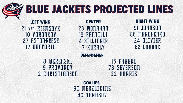 Blue Jackets Lines