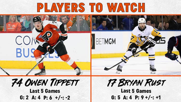 Flyers Penguins Players to Watch