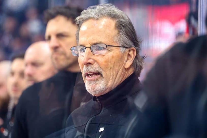 WINNIPEG, CANADA - MARCH 01: Head coach John Tortorella of the Philadelphia Flyers looks on from the bench during second period action against the Winnipeg Jets at Canada Life Centre on March 01, 2025 in Winnipeg, Manitoba, Canada.
