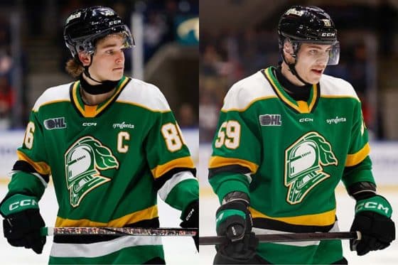 Flyers prospects London Knights Denver Barkey Oliver Bonk