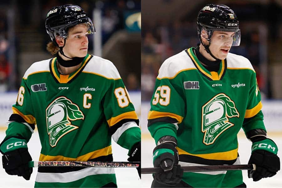 Flyers prospects London Knights Denver Barkey Oliver Bonk