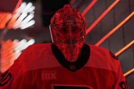 PHILADELPHIA, PENNSYLVANIA - OCTOBER 18: Dan Vladar #80 of the Philadelphia Flyers looks on prior to the game against the Minnesota Wild at Xfinity Mobile Arena on October 18, 2025 in Philadelphia, Pennsylvania.