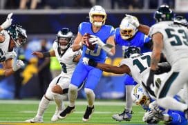 Justin Herbert - Eagles DL Pressure